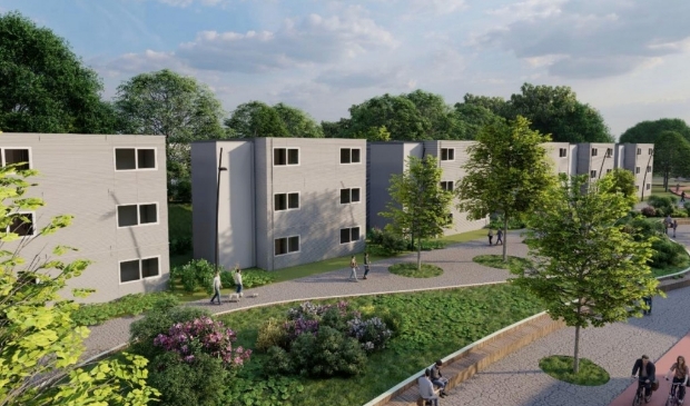 Impressie van de nieuwe studentenwoningen.