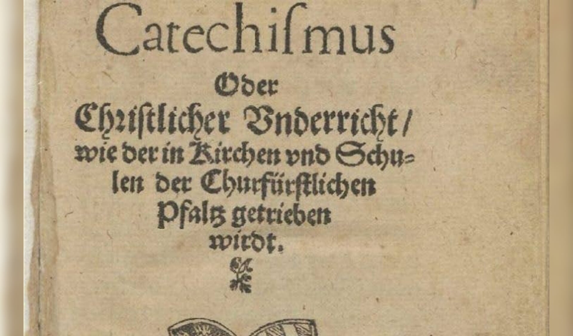  Titelblad van de uitgave van de Heidelbergse Catechismus uit 1563 