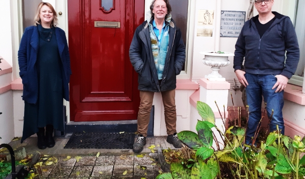 Kunstenaars Heidi Pasterkamp, Bert van der Sluijs en Daan Jilesen.