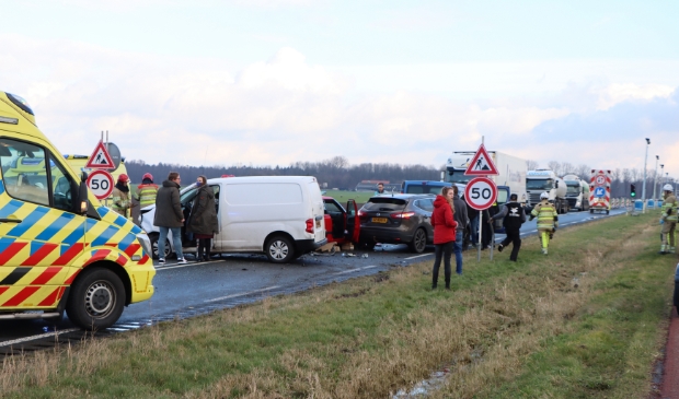 Kettingbotsing op de Hanzeweg
