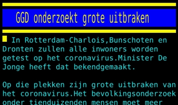 Het eerste bericht van NOS Teletekst werd snel gecorrigeerd.