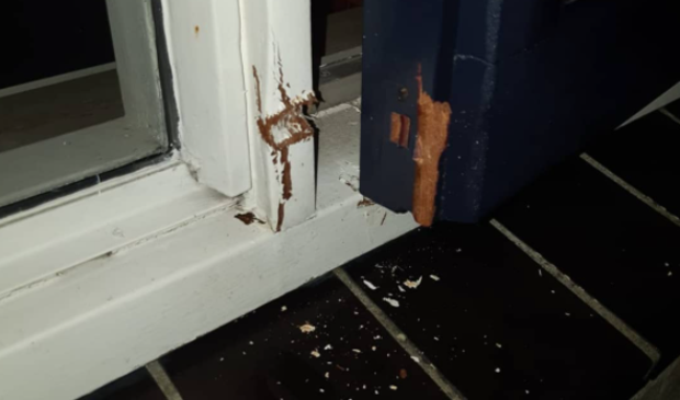 Inbraaksporen in Swifterbant.
