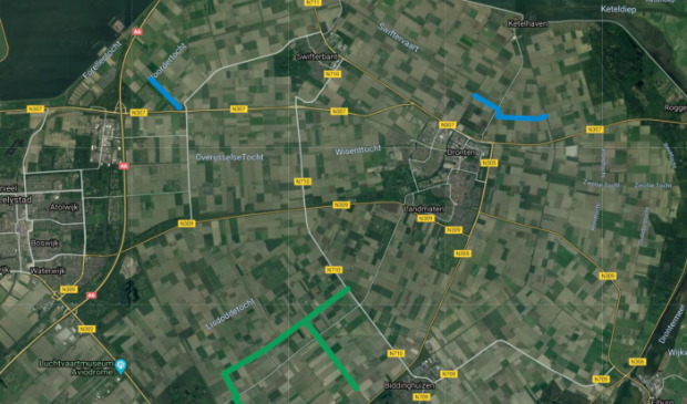 Blauw is in 2020 gedaan, groen staat voor 2021 in de planning.