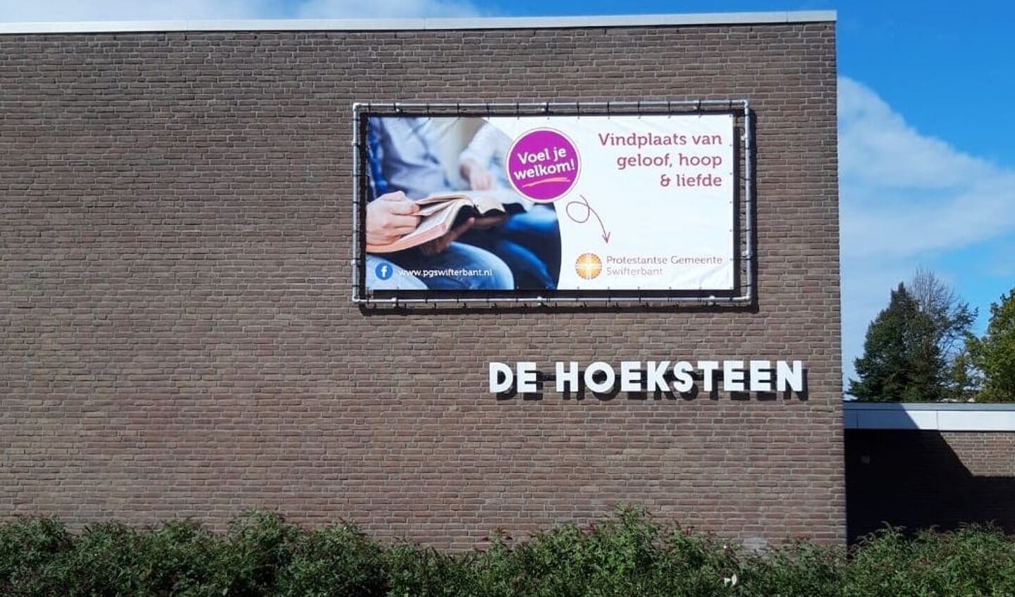 Spandoek Protestantse Gemeente Swifterbant.