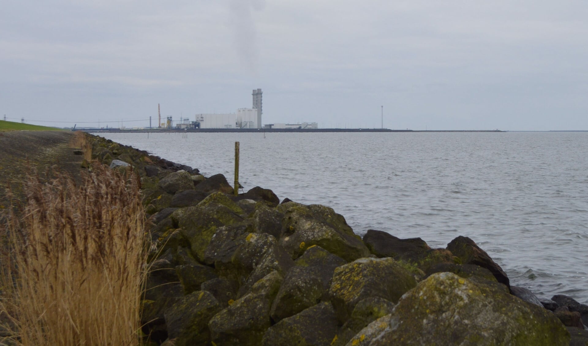 De IJsselmeerdijk met de Máximacentrale.