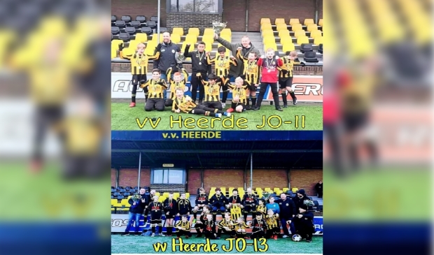 vv Heerde JO11-1 en vv Heerde JO13-1