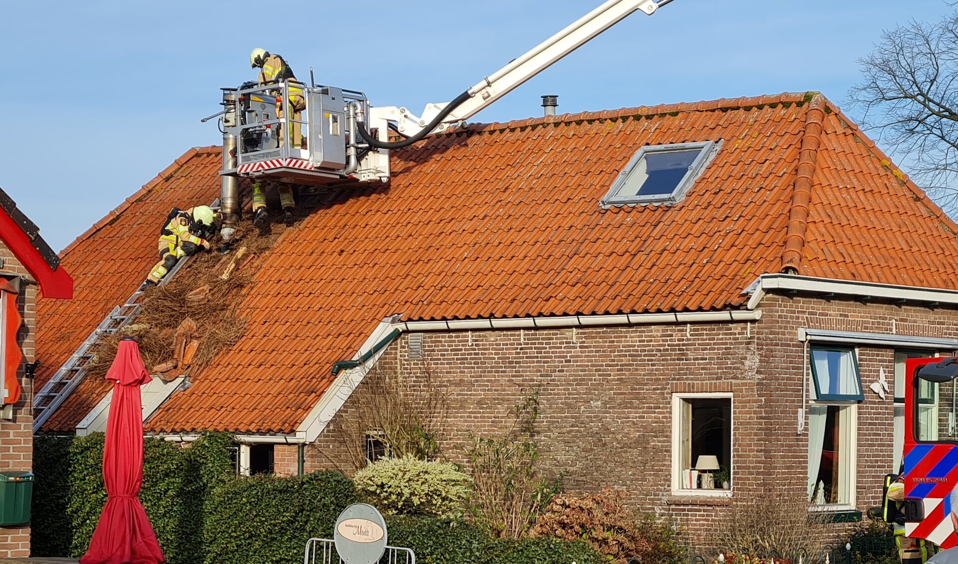 Schoorsteenbrand in Steenwijkerwold