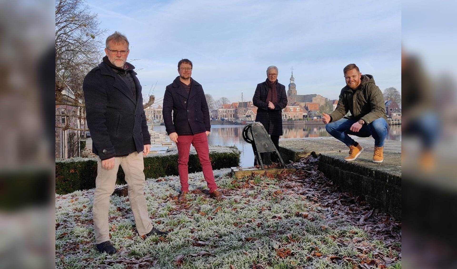 De eerste vier kandidaten voor CDA Steenwijkerland, met van links naar rechts: Jan van Beekhuizen, Kasper van Benthem, Clazinus Netjes en Erik Homan