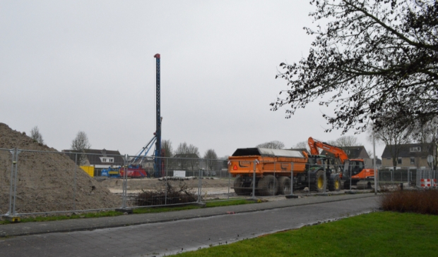 Bouwplaats aan de Vierlander in Dronten-west.