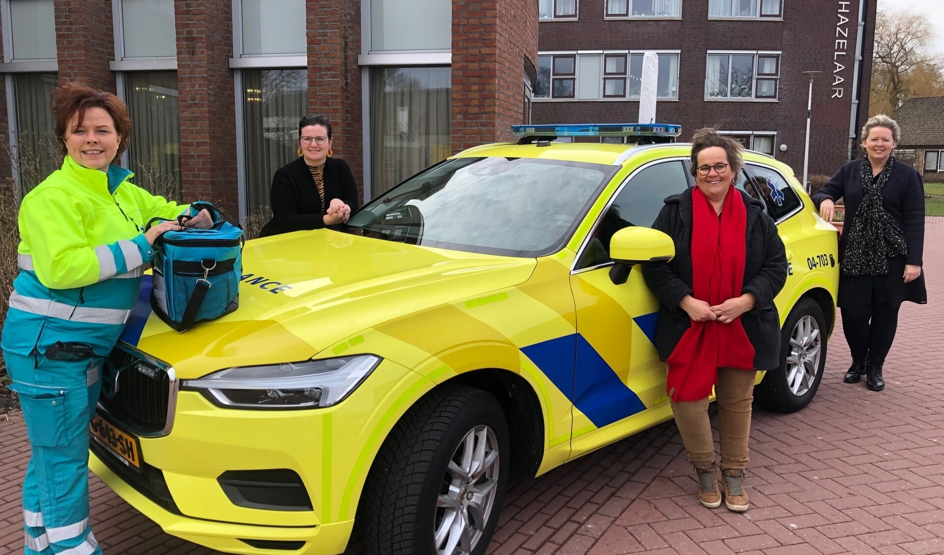 Het prikteam bij de Hazelaar, van links naar rechts: Henriet Klein, Roos Derks, Jolanda Krabbendam en Gisela Merkus.