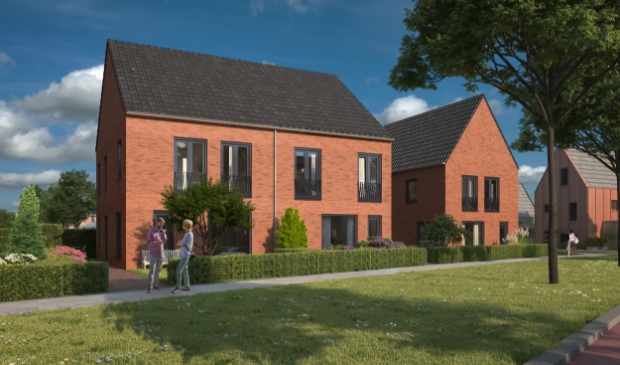 Veertien twee-onder-een-kapwoningen.