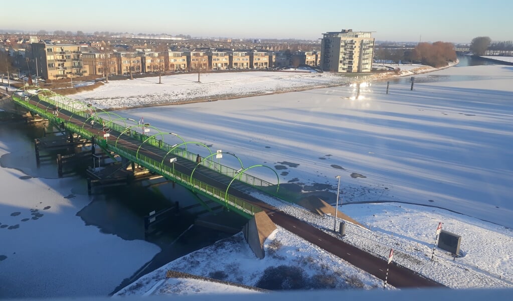 Winter, gefotografeerd vanaf de Watergraaf in Dronten.