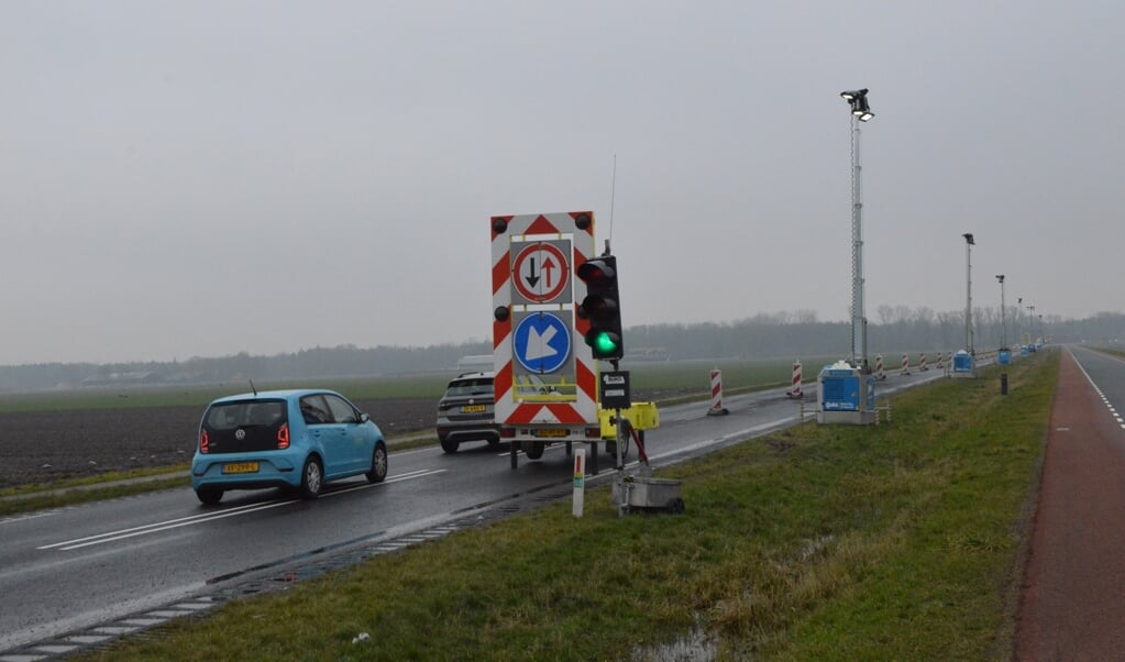 Eén rijkstrook is al bijna twee maanden afgesloten.