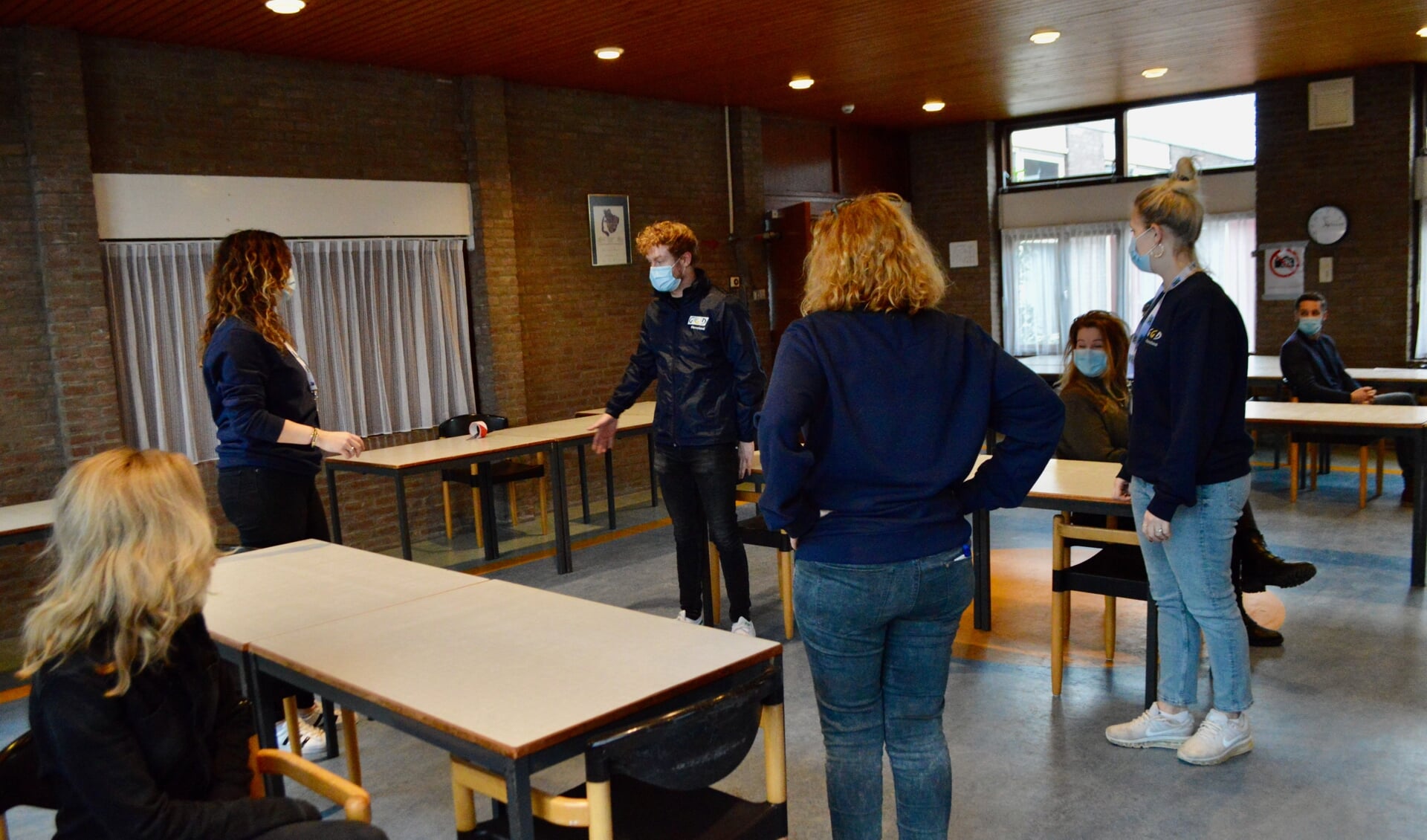 De corona-teststraat in De Hoeksteen in Swifterbant is vandaag klaargezet.