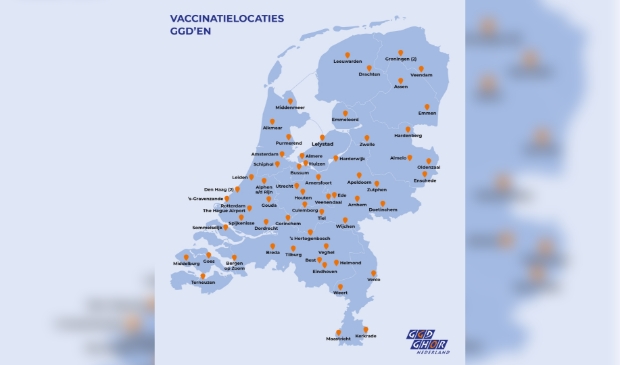 <p>Huidige vaccinatielocaties GGD'en</p>