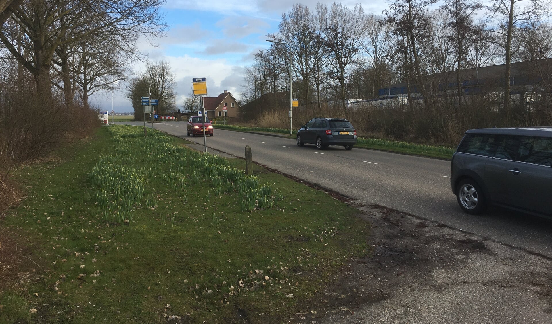 De bushaltes aan de Industrieweg in Swifterbant.
