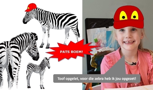 <p>Maud Sparidans (5 jaar) zette de Toof Pet op en werd (tijdelijk) een zebra.</p>