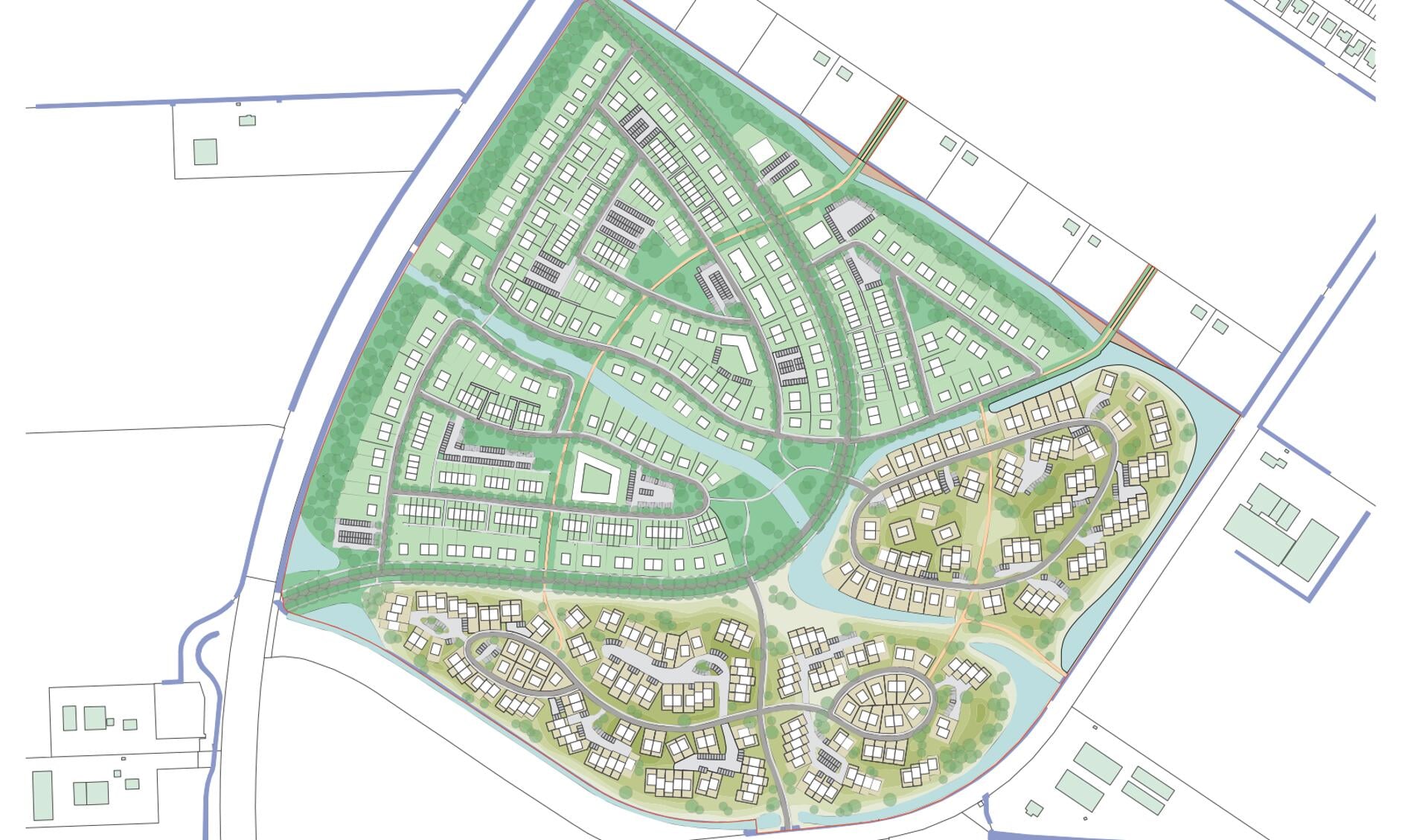 De beoogde nieuwbouwwijk Swifterbant-zuid.