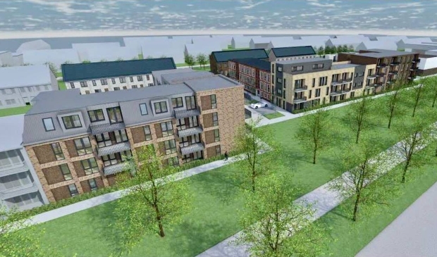 De nieuwbouw gezien vanaf De Noord.
