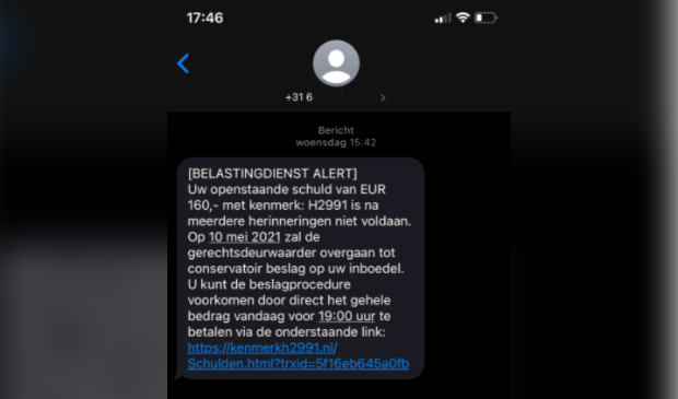 <p>voorbeeld vals sms-bericht</p>