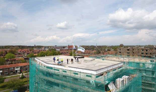 Het hoogste punt van de appartementengebouwen aan de Lijzijde.