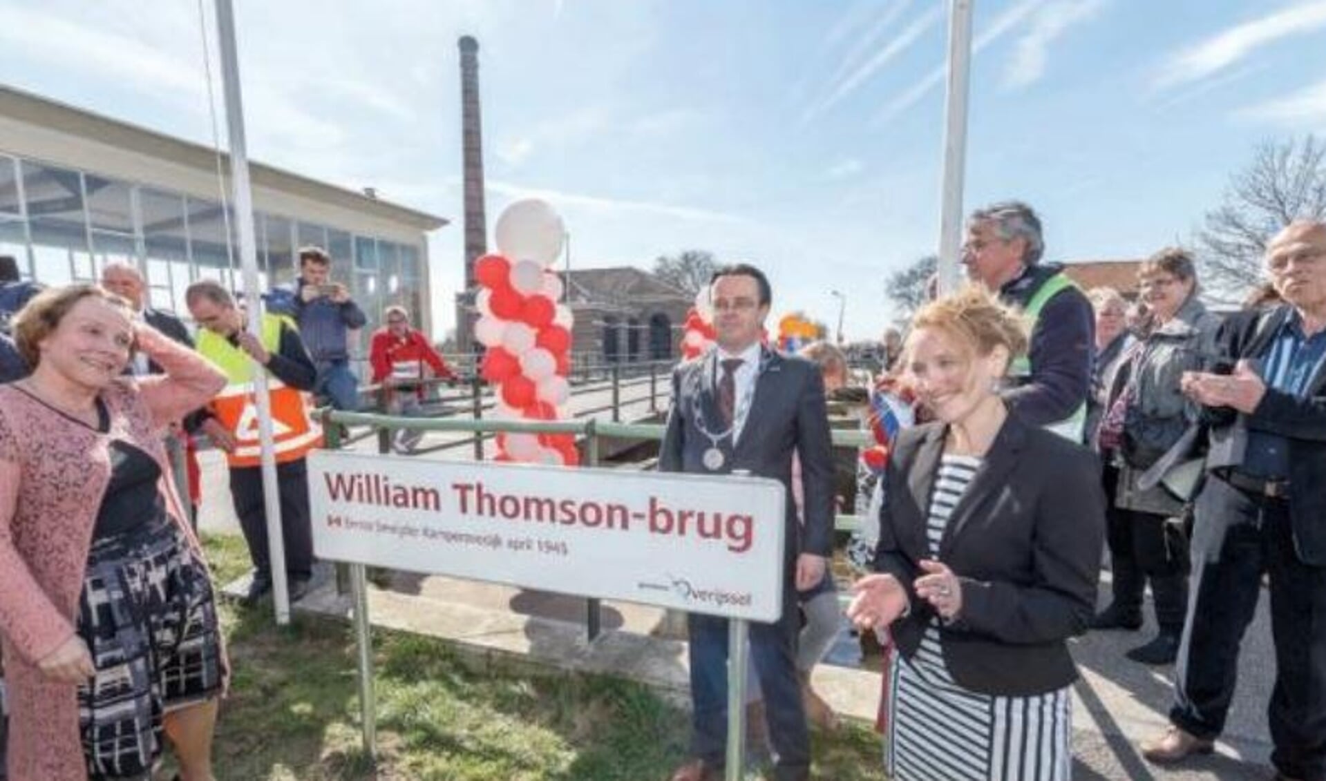 De naamgeving van de Thomsonbrug.