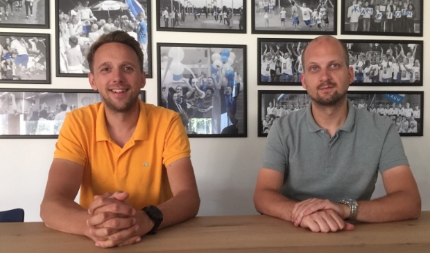 <p>Jelle Visscher (l) en Marwin van den Burg. </p>