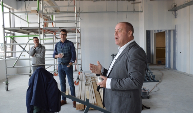 Erik Broekhuis in het in aanbouw zijnde MFG.
