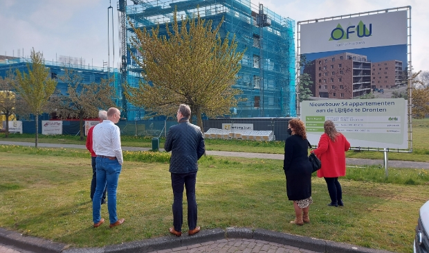 De OFW-appartementen aan de Lijzijde in aanbouw.