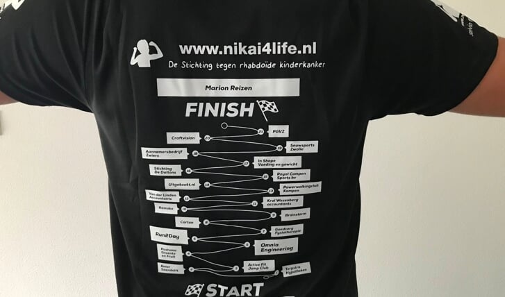 Nikai 4 Life shirt met sponsoren