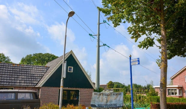 Hoogspanningskabels in ’s Heerenbroek.