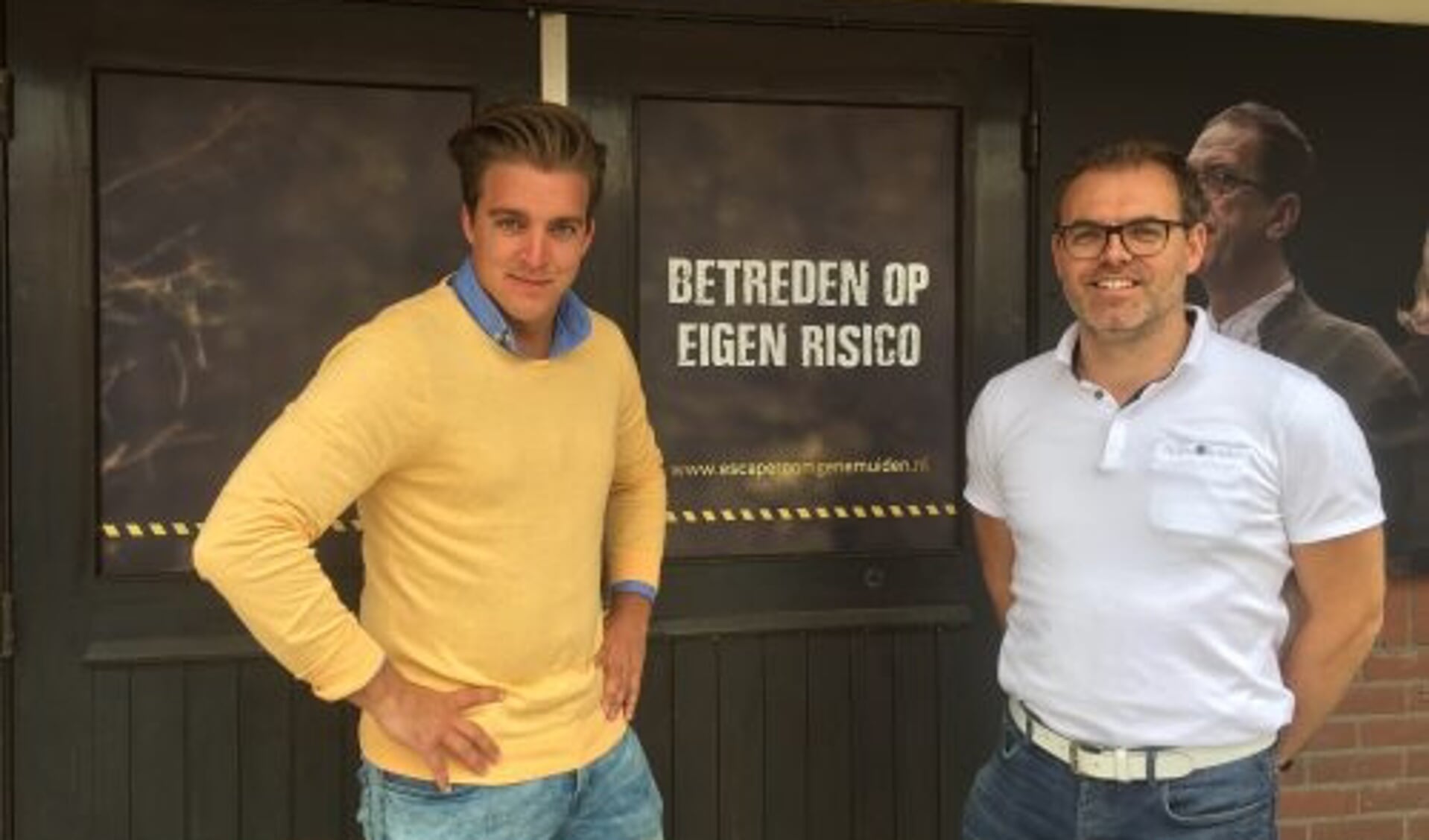 Martijn Jansen (links) nieuwe voorzitter van Genemuider Ondernemers Vereniging. 
