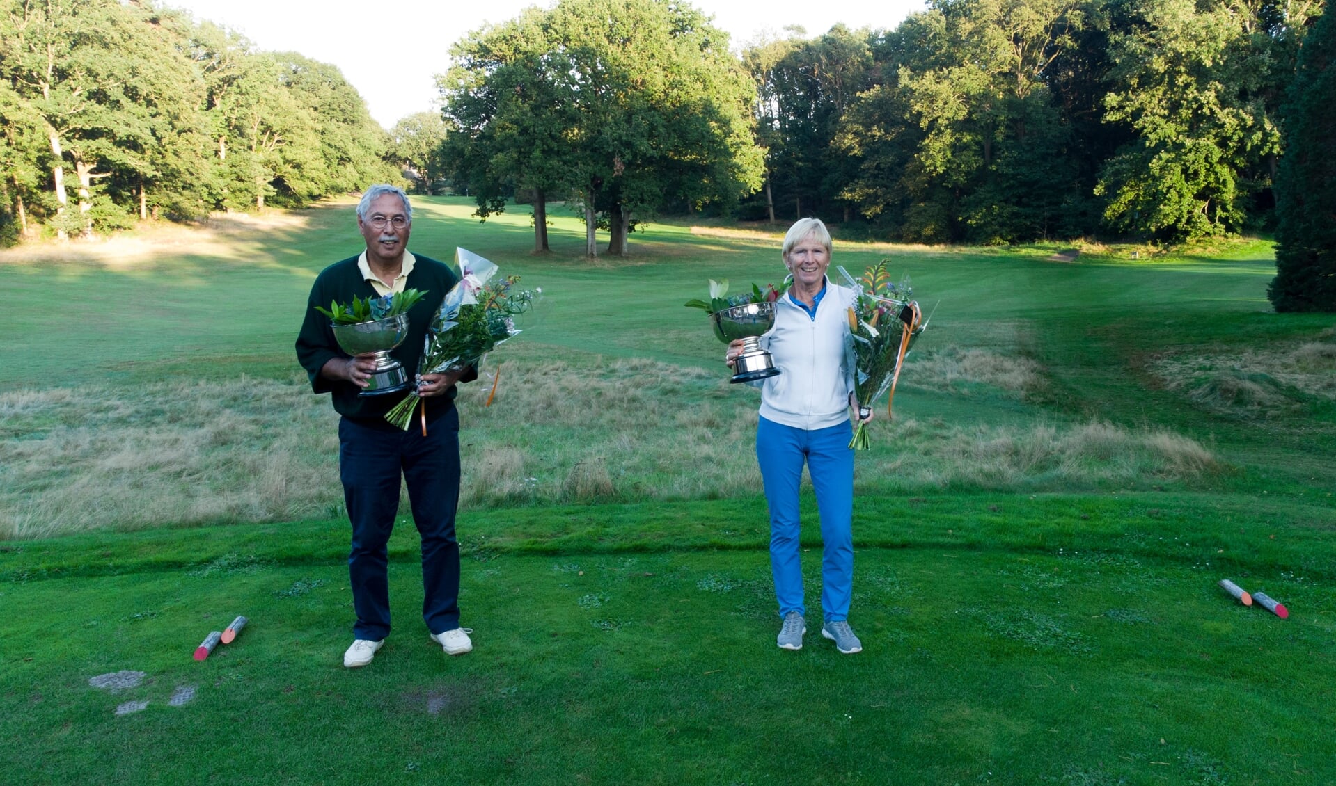 De trotse winnaars Jeanne Hazelhekke en Rolf Esser
