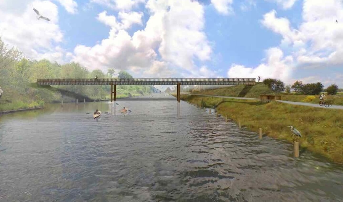 Het ontwerp van de nieuwe brug tussen het Wisentbos en het Lage Vaartbos.