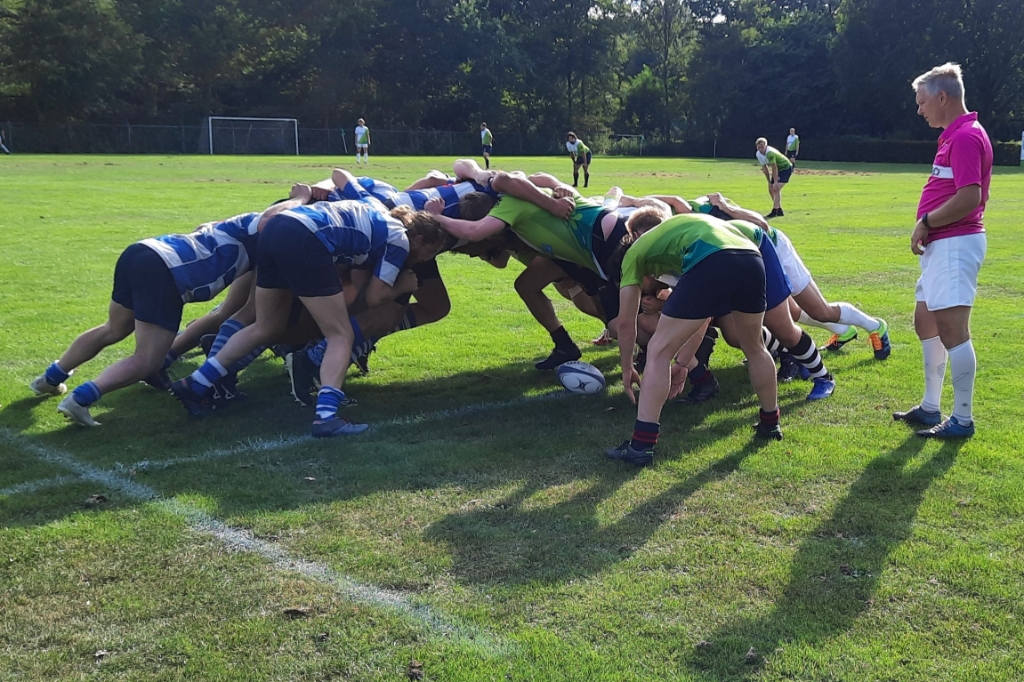 De eerste competitiewedstrijd in Dronten.
