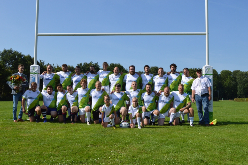 Het seniorenteam van Rugby Club Dronten.
