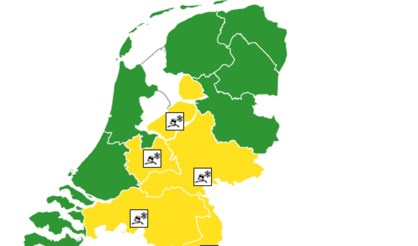 Code geel in Flevoland.