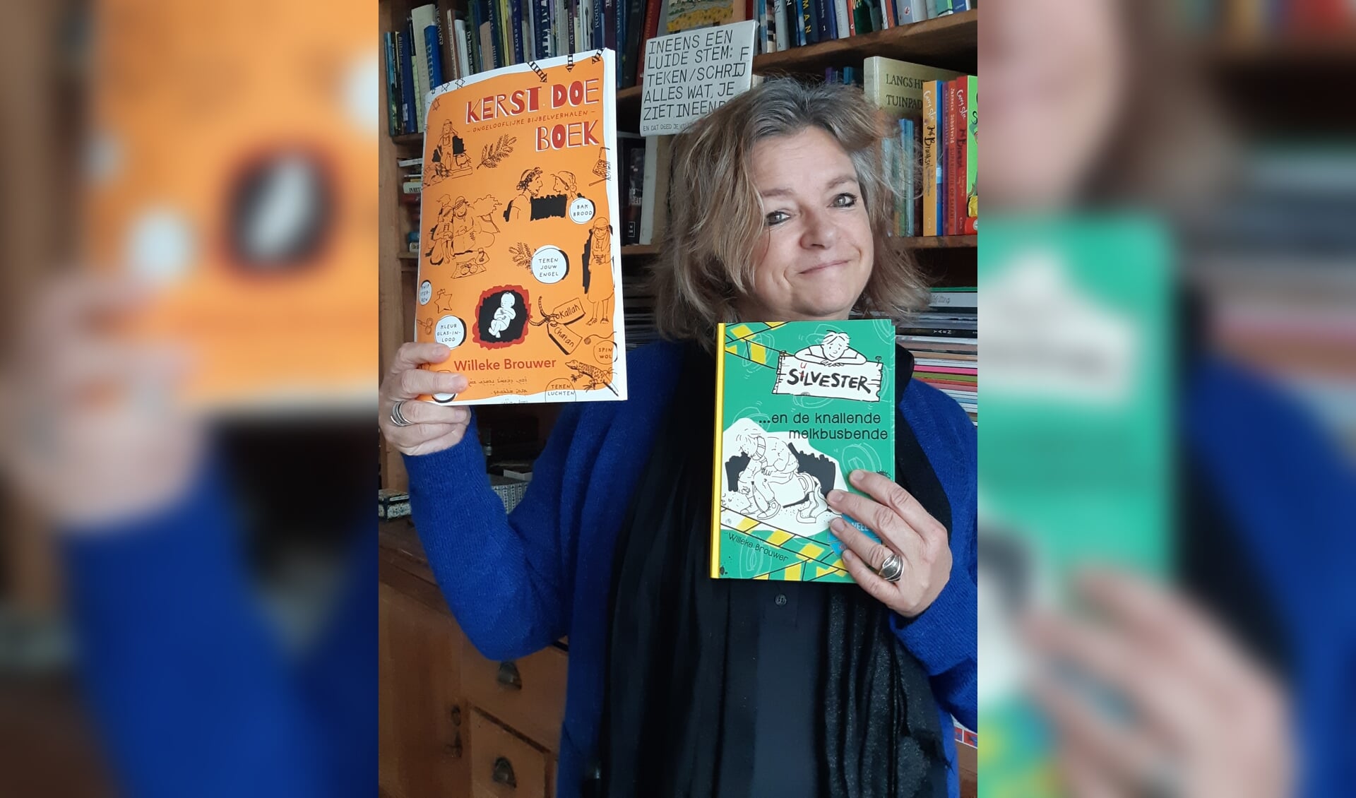 Willeke Brouwer met haar twee nieuwe boeken