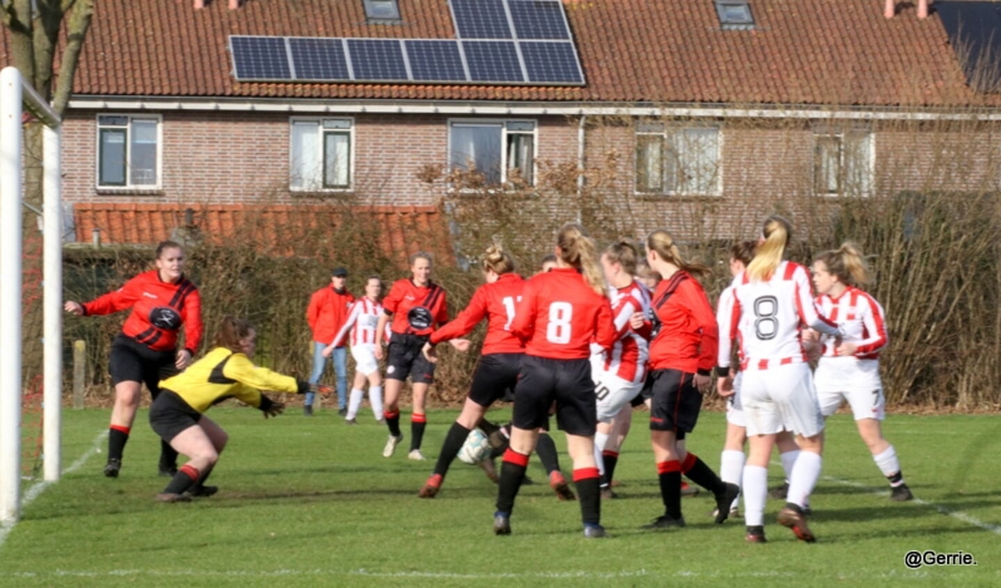 Wedstrijdmoment Steenwijkerwold V3 tegen De Blesse