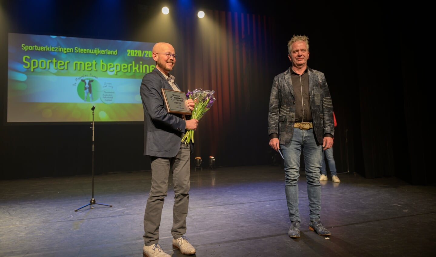 Sporter met een beperking: Patrick Hoogendijk (links) uit Steenwijk en Lu Nijk