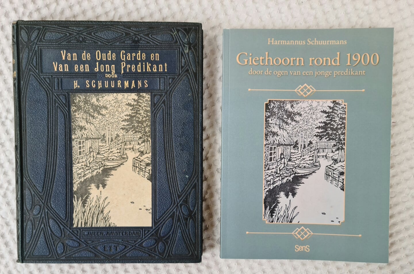 De cover van het oude en het nieuwe boek