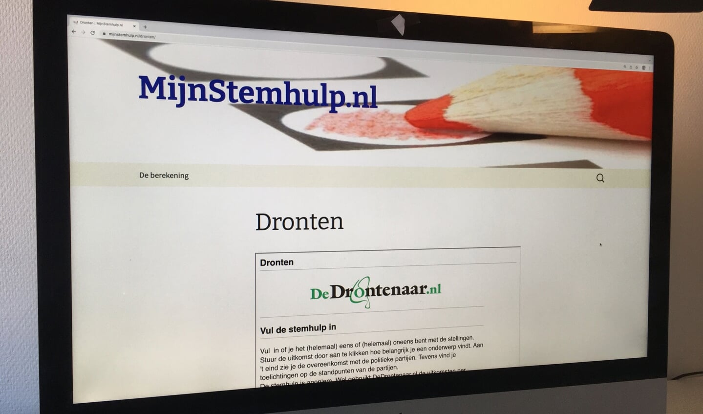 De onafhankelijke stemhulp van DeDrontenaar.nl.