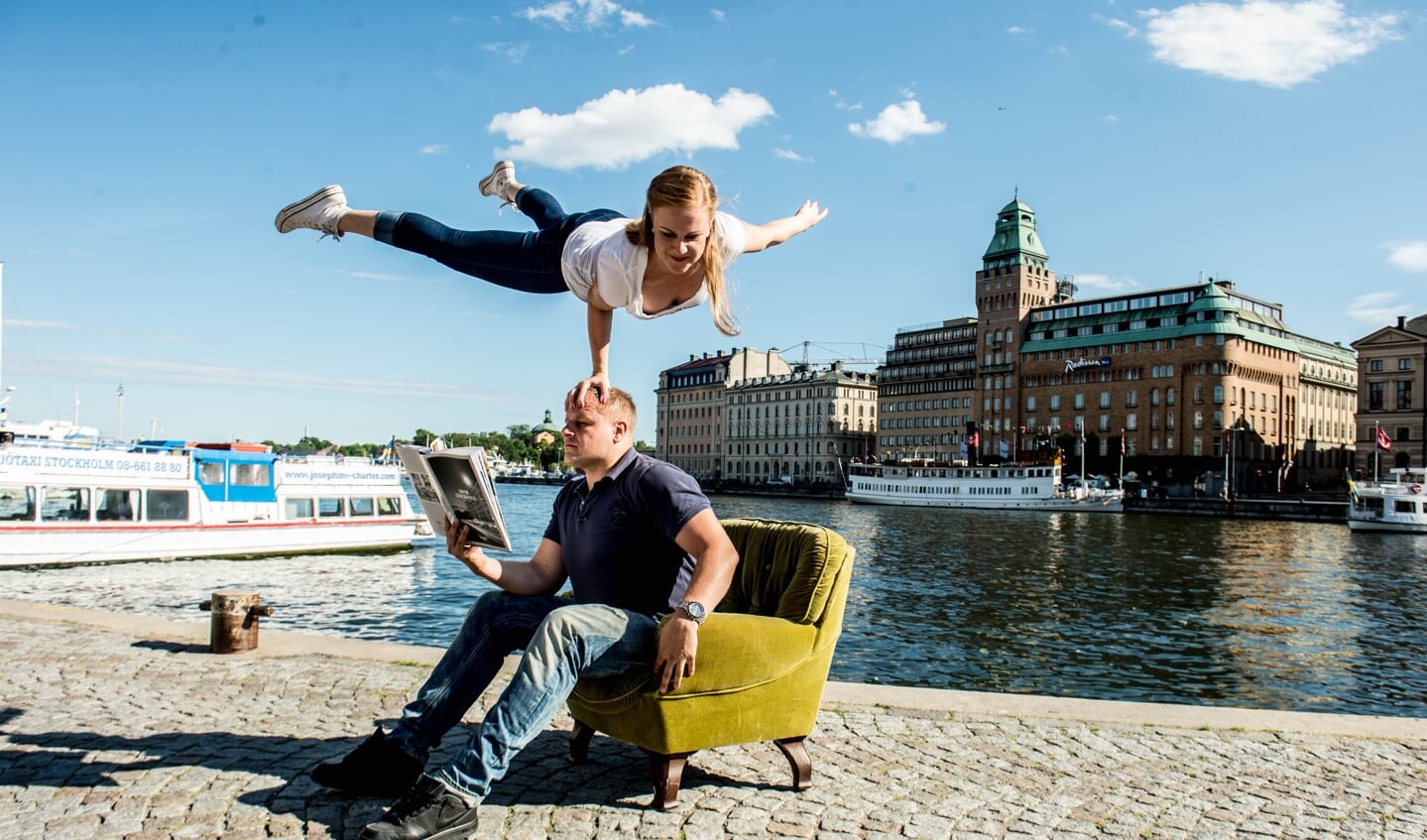 Kate en Parsi acrobaten uit Finland