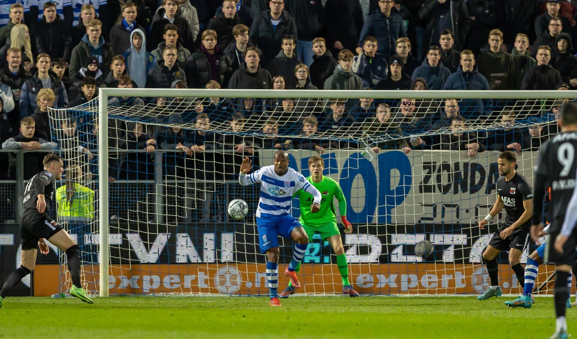 Gervane Kastaneer scoorde zijn eerste competitietreffer voor PEC Zwolle.