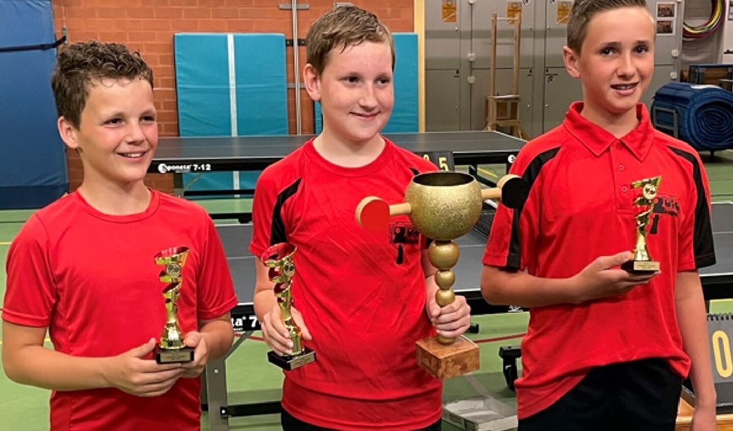 Mart van Es 2e pr. - Milan van den Bos clubkampioen junioren - Roan Gieling 3e pr.