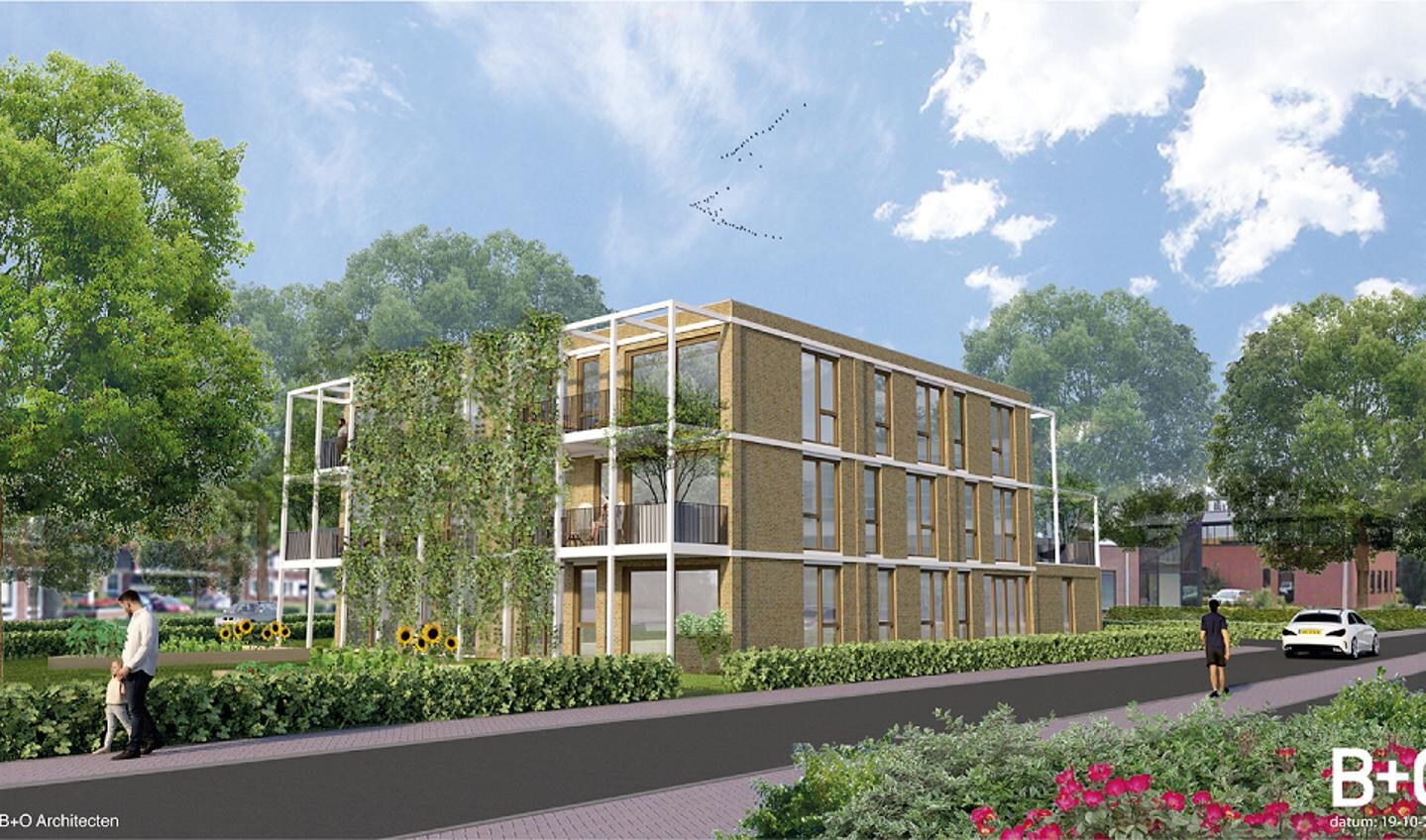 Impressie van de nieuwe appartementengebouwen van Wetland Wonen in Steenwijk (De Vesting)