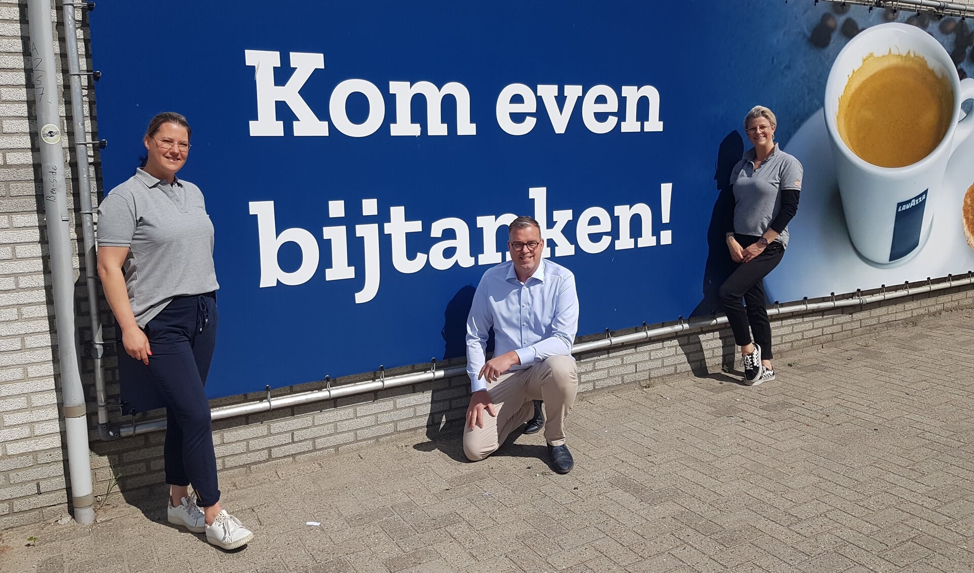 Bernadet Paauw, Sander Kosta en Danielle van Vessum van SuperTank Zeewolde