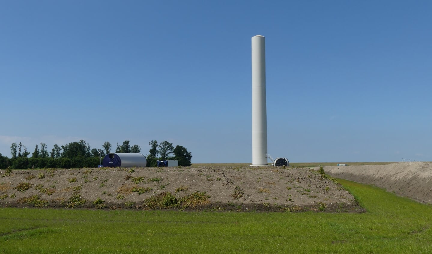 Windplan Blauw is bezig met de bouw van de windmolens.