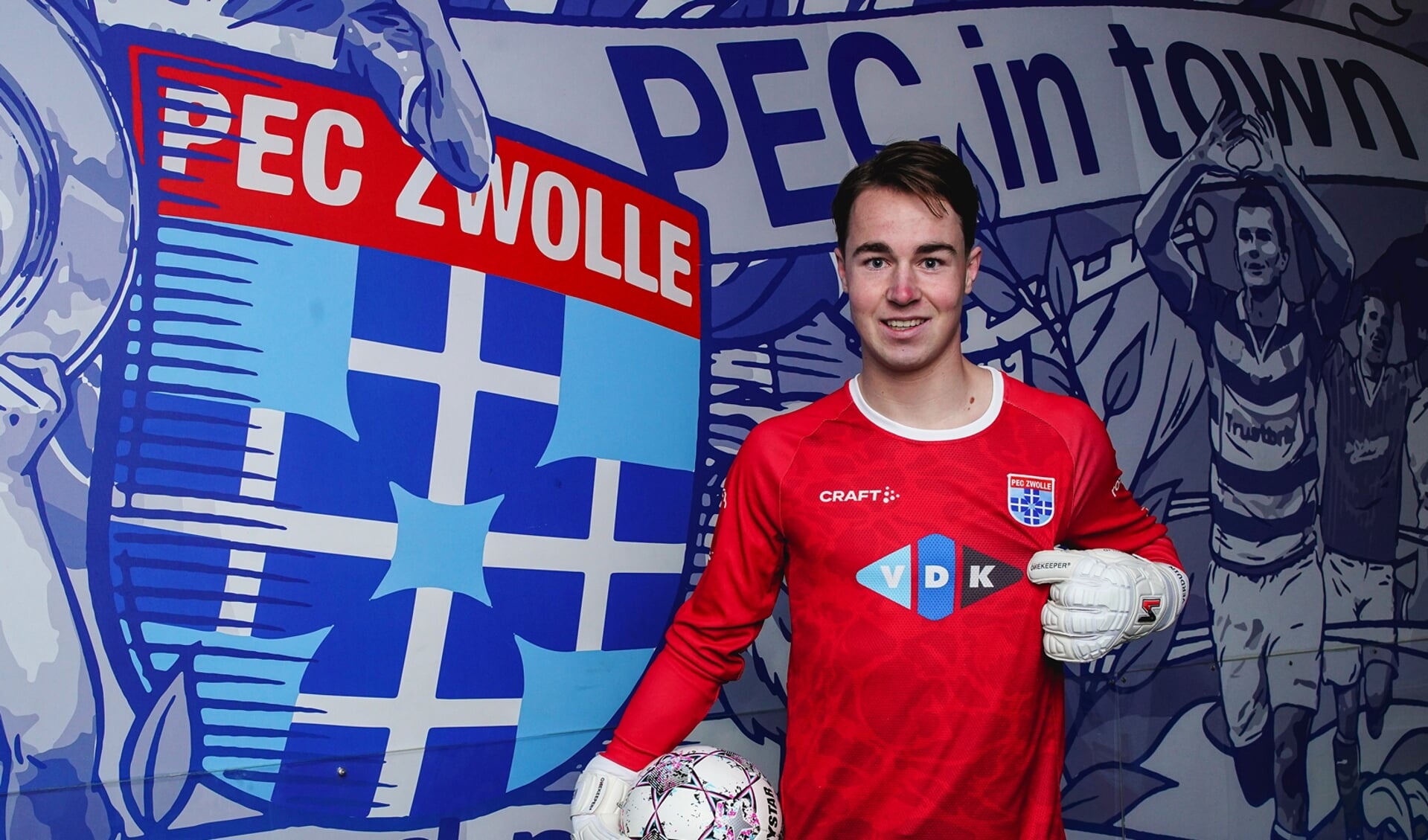Duke Verduin, de derde keeper van PEC Zwolle staat nu onder contract bij de club.
