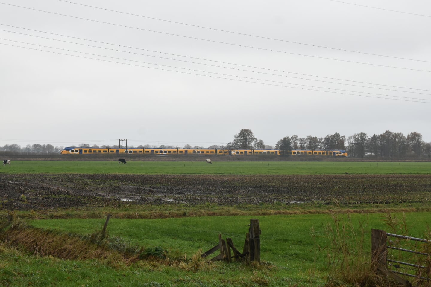 De stilstaande trein